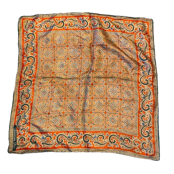 CHRISTIAN DIOR SILK SCARF - Picture 1 of 5